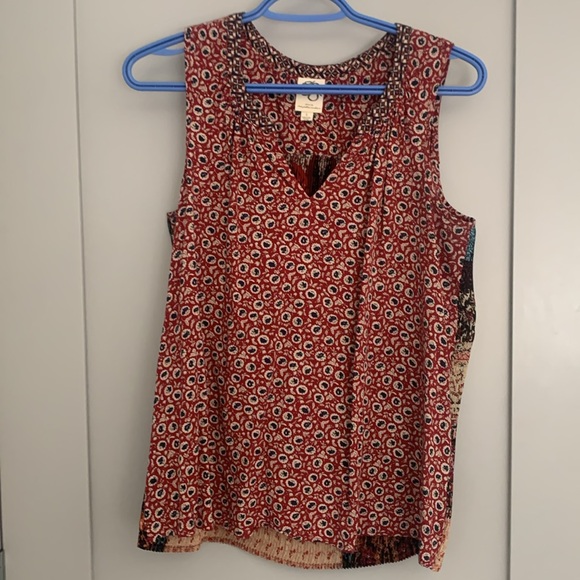 Anthropologie • One September Tamarosa Pleated Back Tank Top - Picture 2 of 4